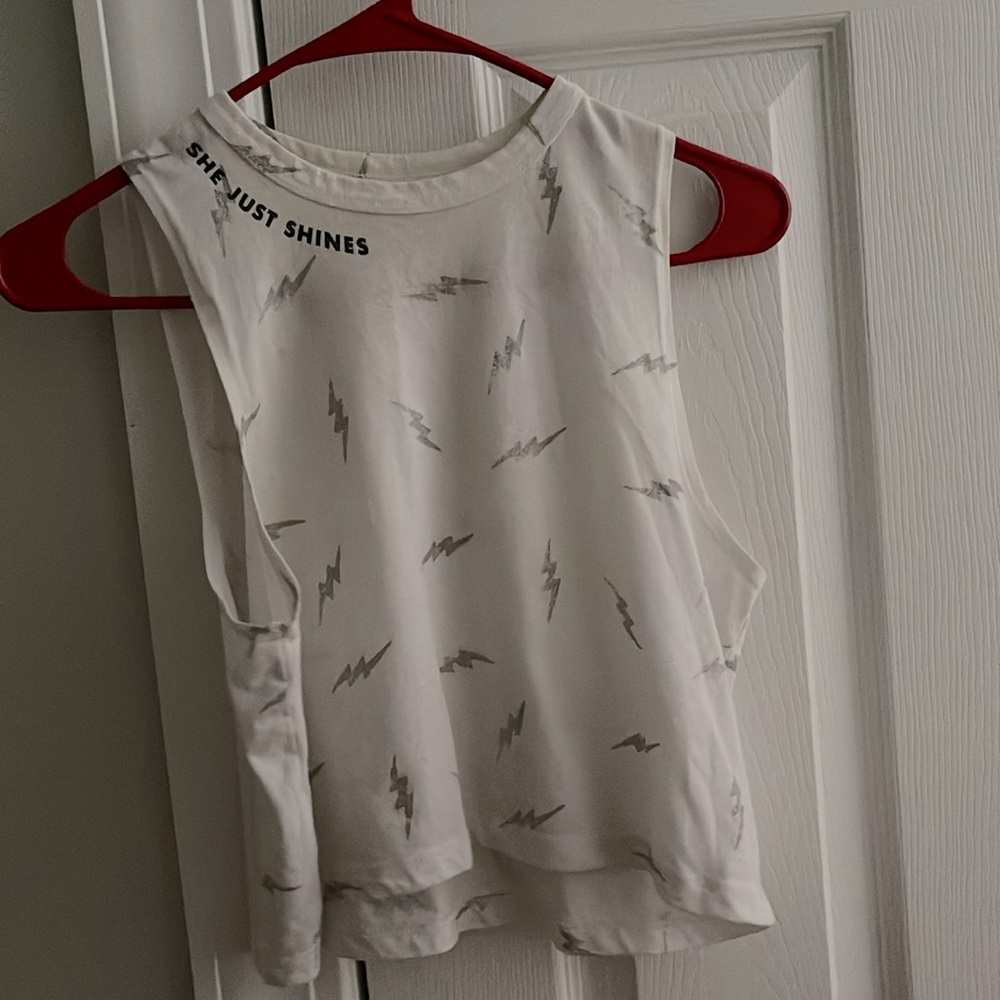 White workout shirt